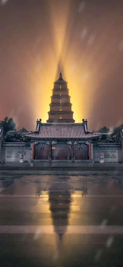 4k倒影壁纸 - 历史 - 塔楼 - 古建筑「哲风壁纸」