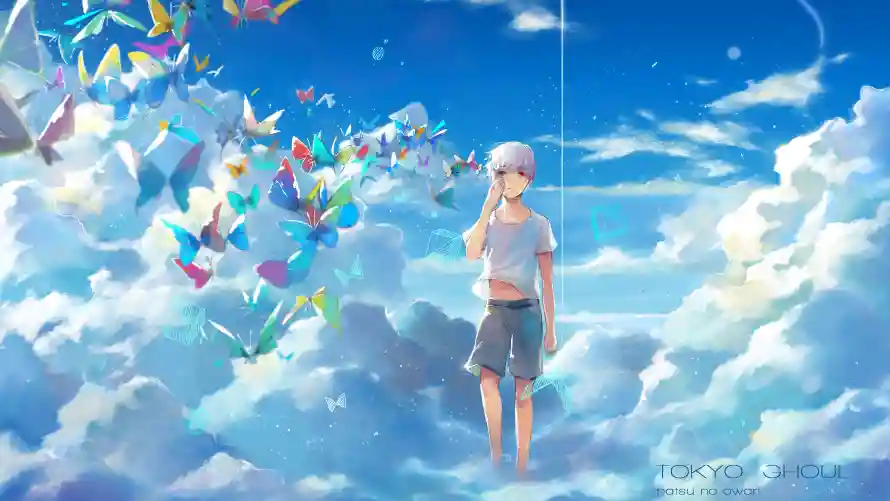4k动漫壁纸-场景 - 天空-少年「哲风壁纸」