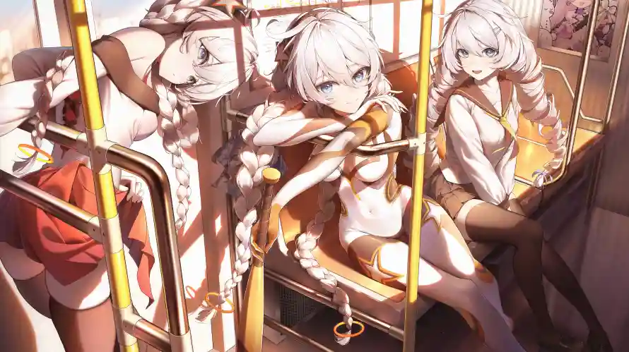 7k动漫壁纸-少女 - 动漫壁纸-地铁场景「哲风壁纸」