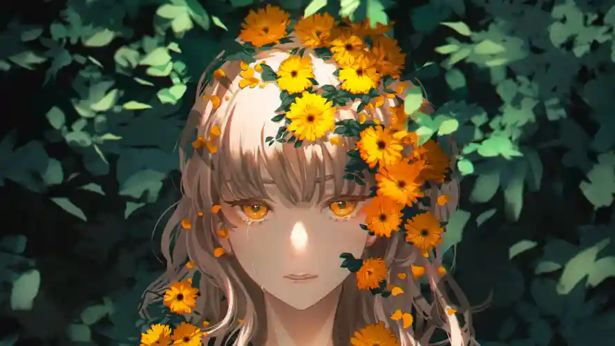 4k动漫壁纸-少女 - 梦幻-繁花「哲风壁纸」