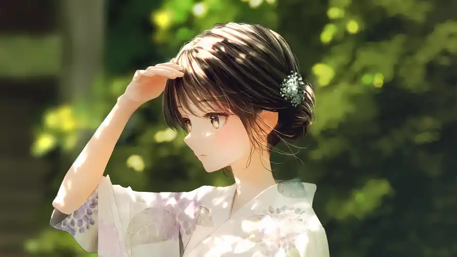 4k动漫壁纸-古风 - 少女-清纯「哲风壁纸」