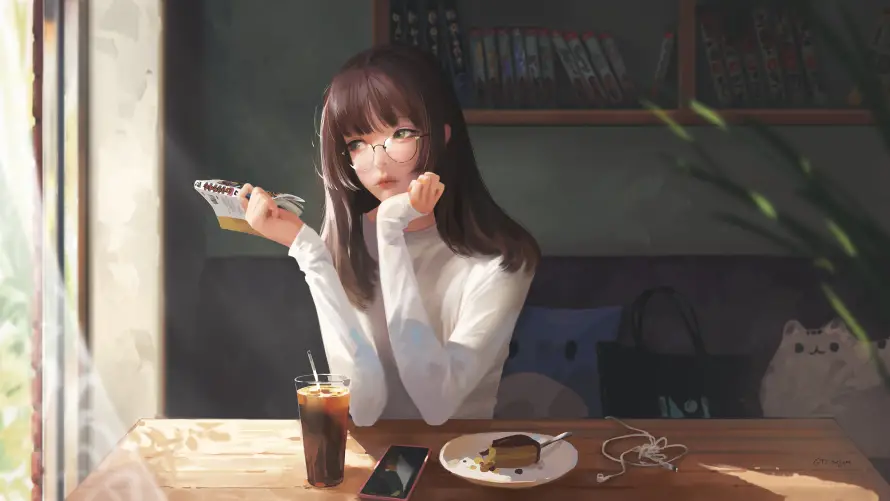 4k动漫壁纸-少女 - 猫咪-美女「哲风壁纸」