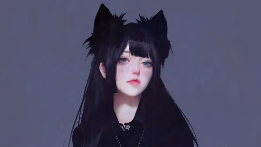 4k动漫壁纸-少女 - 猫耳-萌系「哲风壁纸」
