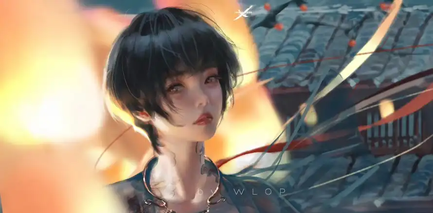 2k小绿壁纸-鬼刀 - 二次元-WLOP「哲风壁纸」