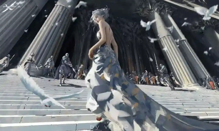2k鬼刀壁纸-海琴烟 - WLOP-人物插画「哲风壁纸」