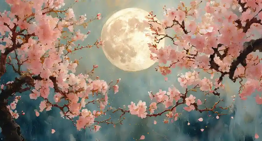 2k唯美壁纸-月亮 - 月夜-花开「哲风壁纸」 2k唯美壁纸-月亮 - 月夜-花开「哲风壁纸」