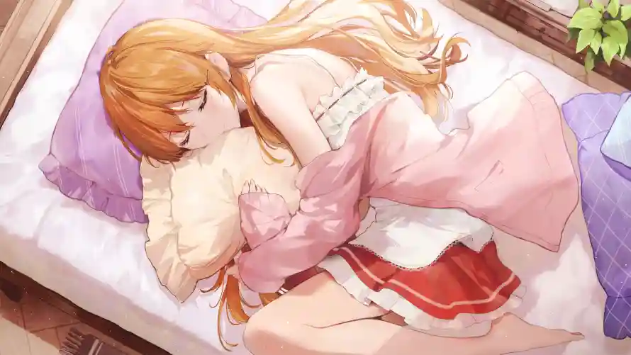 4k动漫壁纸-少女 - 甜美-睡眠「哲风壁纸」