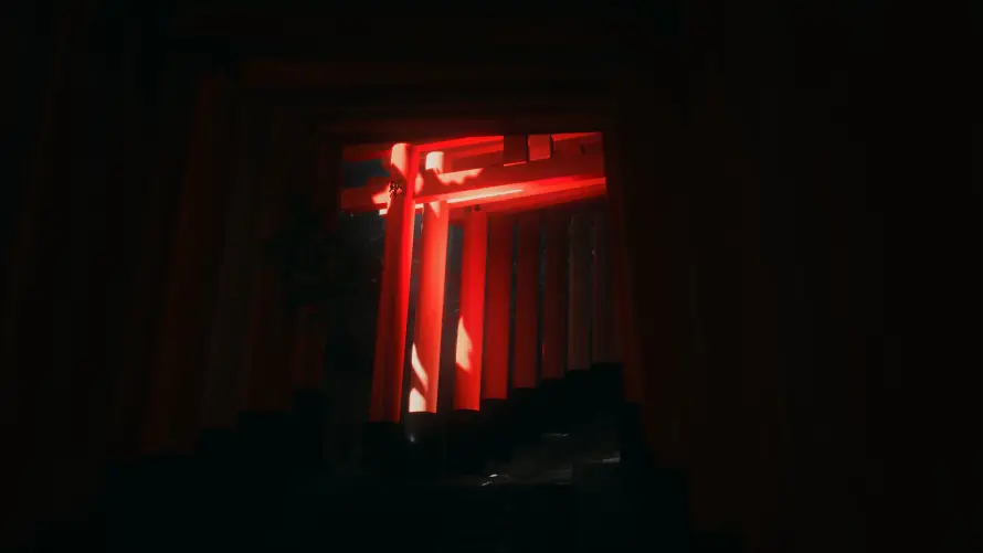 4k壁纸壁纸-鸟居 - 夜景鸟居-神秘鸟居「哲风壁纸」