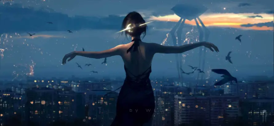 2k云虫壁纸-夜景 - 奇幻-月牙儿「哲风壁纸」