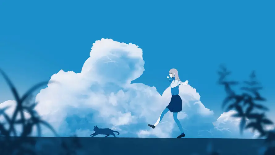 4k动漫壁纸-奔跑 - 少女-动漫壁纸「哲风壁纸」