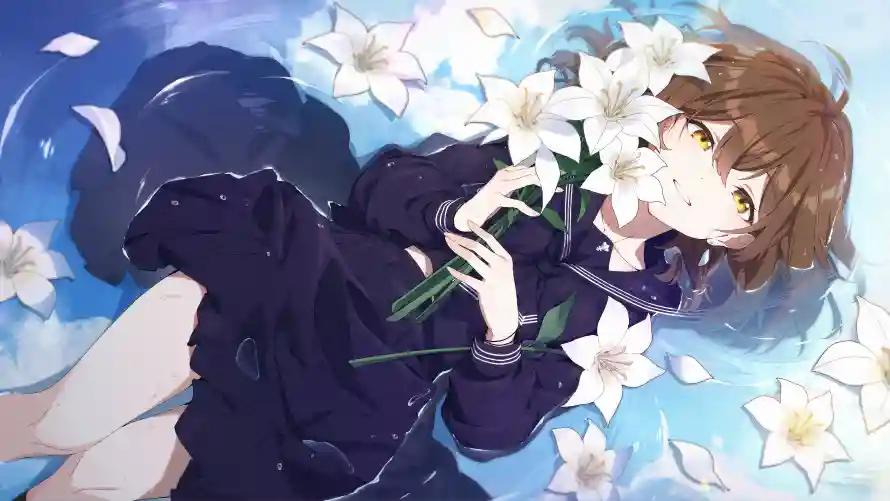 5k动漫壁纸-少女 - 清新-背景「哲风壁纸」