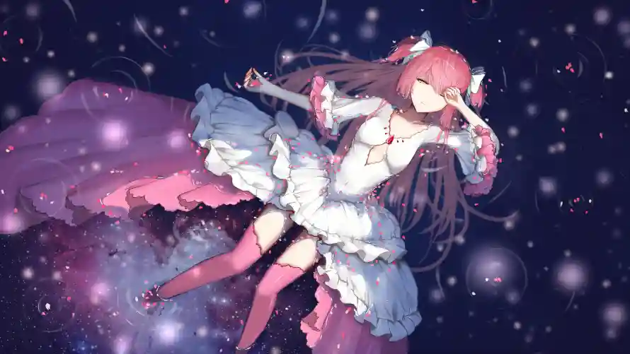 4k动漫壁纸-少女 - 星空-梦幻「哲风壁纸」