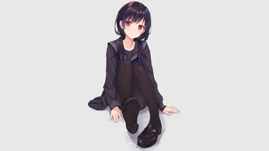 4k动漫壁纸-少女 - 背景-黑色系「哲风壁纸」