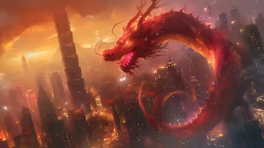 4kAI壁纸-巨龙 - 幻想-绚丽「哲风壁纸」
