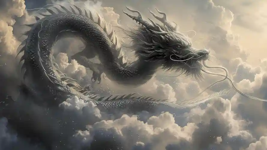 4kAI壁纸-中国龙 - 云端巨龙-幻想元素「哲风壁纸」