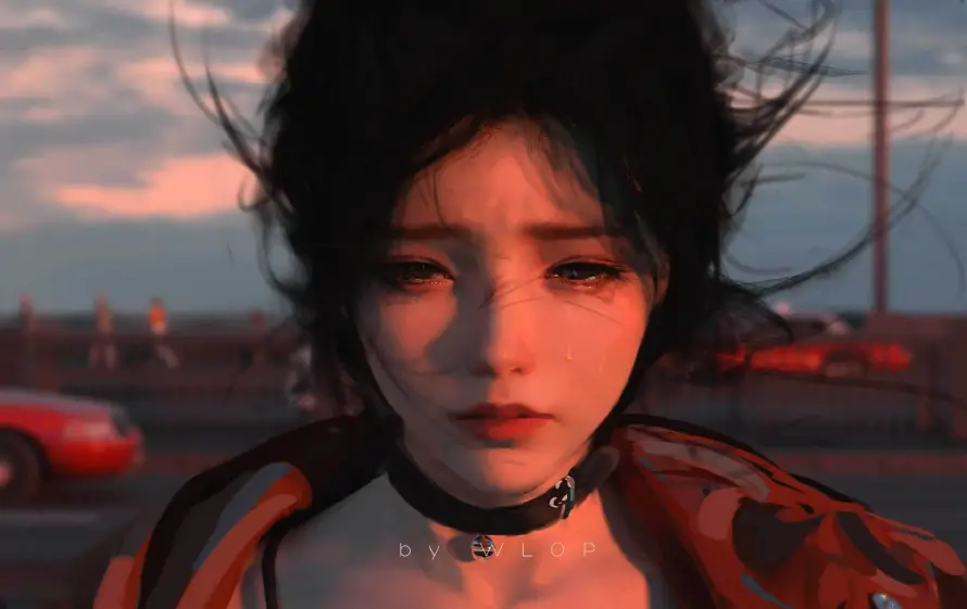 2k云虫壁纸-人物 - 背景-月牙儿「哲风壁纸」