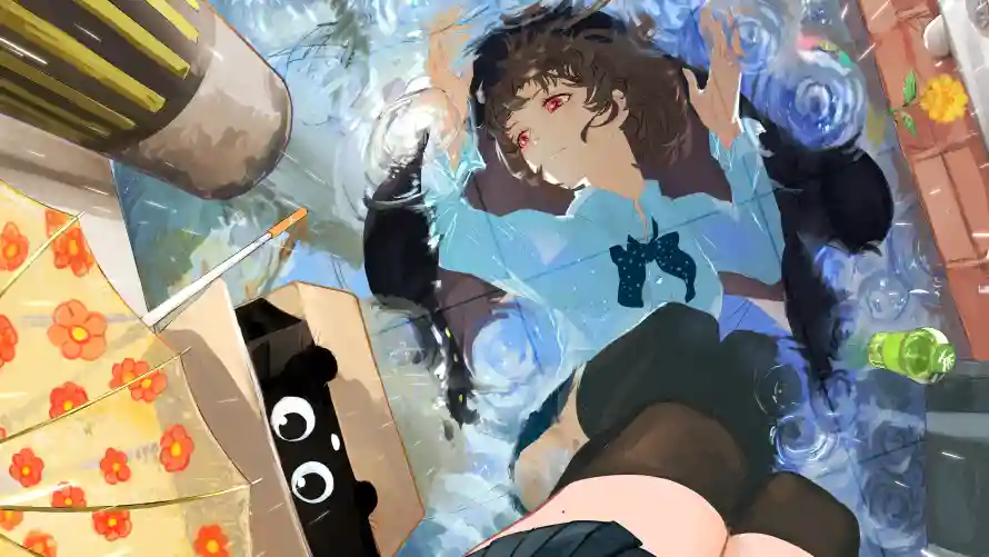 6k动漫壁纸-少女 - 背景-萌趣「哲风壁纸」