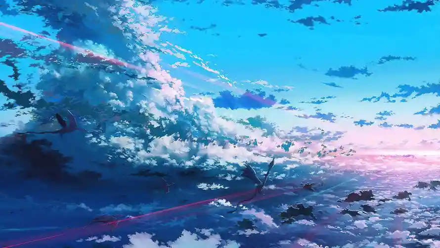 4k动漫壁纸-蓝天 - 风景-动漫元素「哲风壁纸」