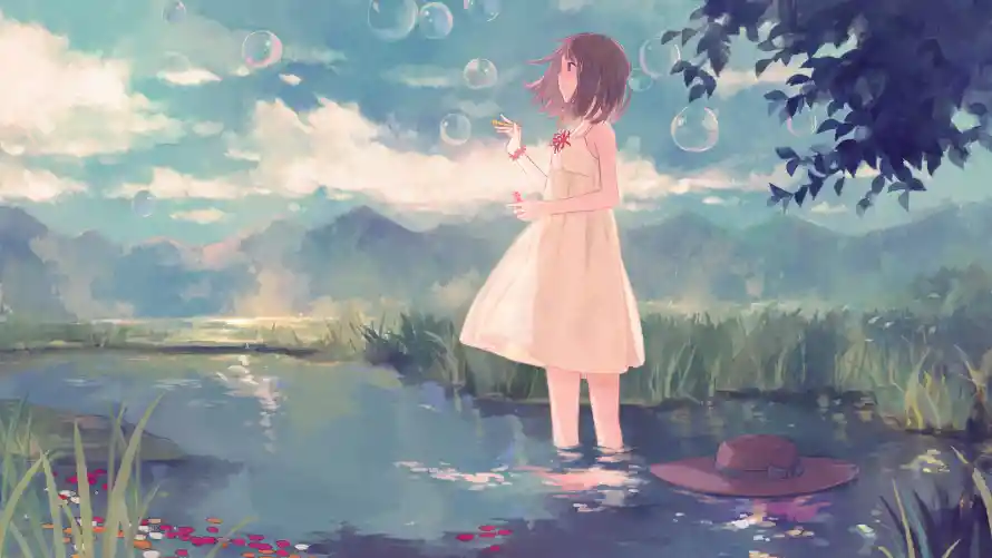 7k动漫壁纸-少女 - 意境-背景「哲风壁纸」