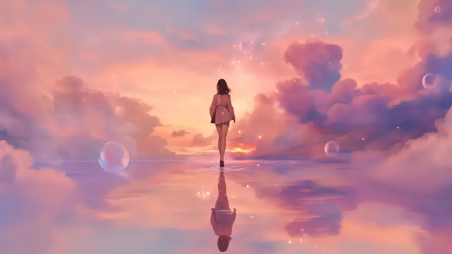 6k云彩壁纸-倒影 - 天空-背景「哲风壁纸」