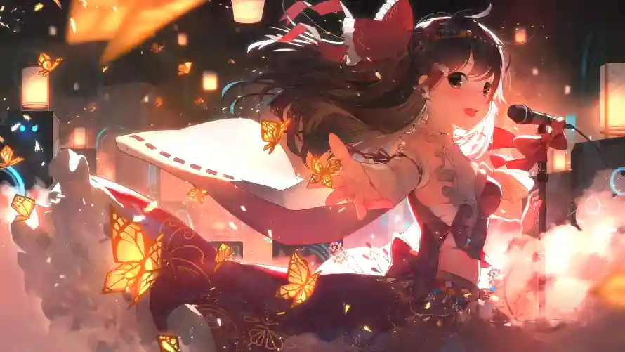 4k动漫壁纸-少女 - 灯笼-灵动「哲风壁纸」