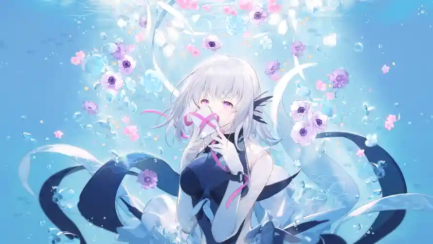 6k动漫壁纸-少女 - 花朵-动漫壁纸「哲风壁纸」