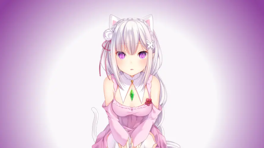 4k动漫壁纸-二次元 - 兽耳娘-粉色系「哲风壁纸」