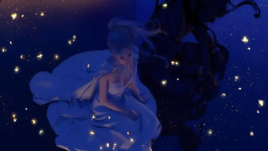 3k信念壁纸-星空 - 人物形象-婉婉而我「哲风壁纸」