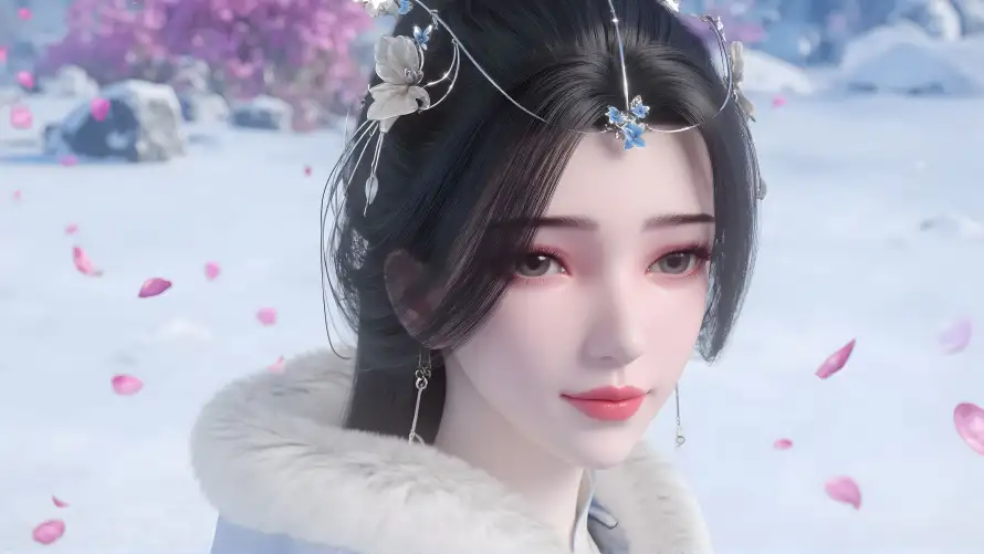 6k仙逆壁纸-李慕婉 - 冰雪场景-古风角色「哲风壁纸」