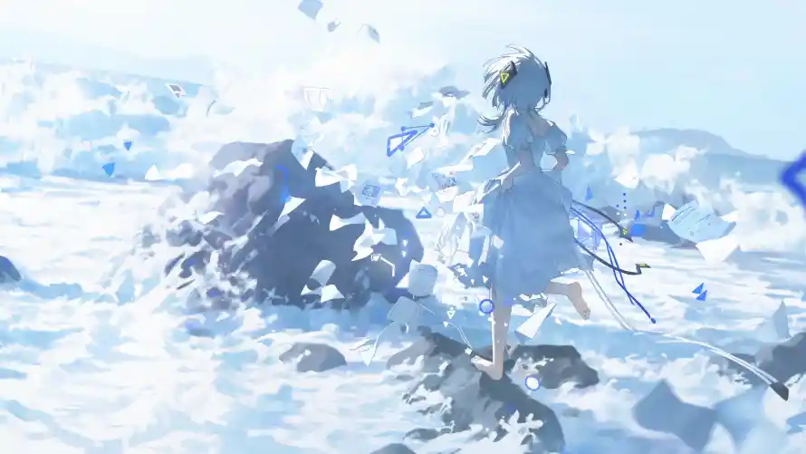 4k动漫壁纸-少女 - 二次元-冰雪场景「哲风壁纸」
