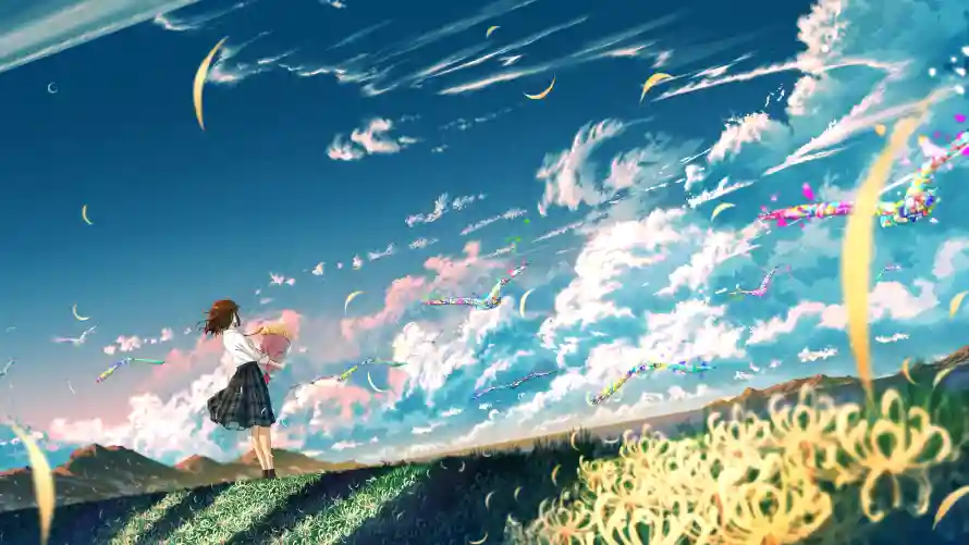 4k动漫壁纸-场景 - 少女-背景「哲风壁纸」