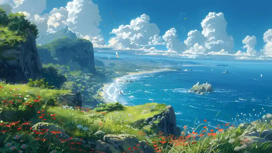 4kAI壁纸 - 山景 - 海景 - 风景「哲风壁纸」
