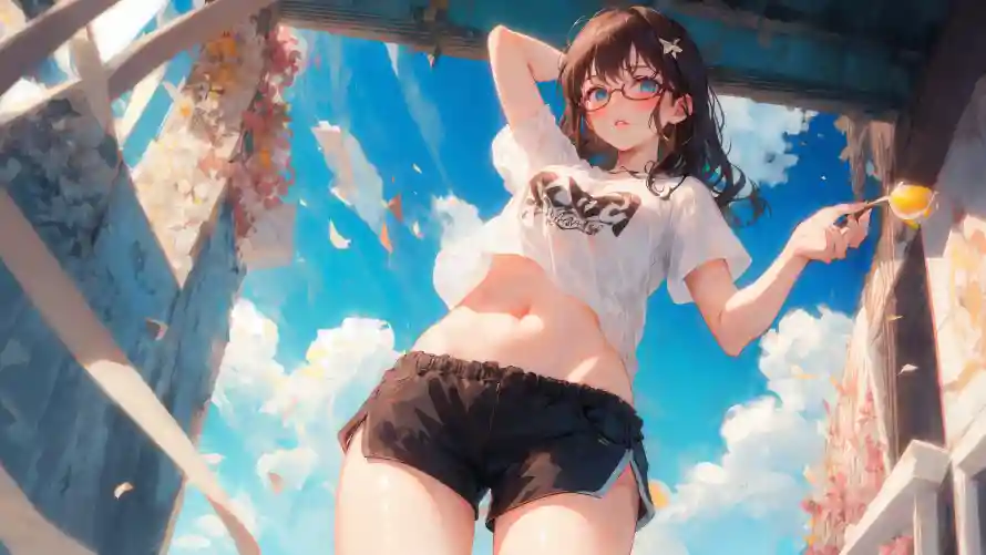 4kAI壁纸-少女 - AI少女-休闲穿搭「哲风壁纸」
