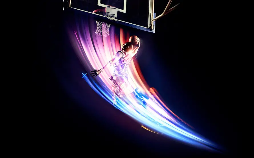 2k扣篮壁纸-NBA - 光影效果-炫酷特效「哲风壁纸」