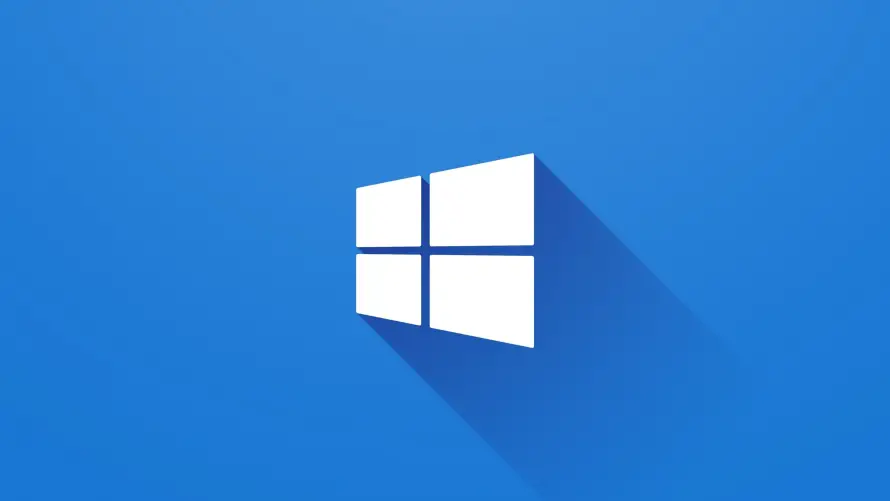 4k微软标志壁纸-系统图标 - 蓝色背景-win10「哲风壁纸」