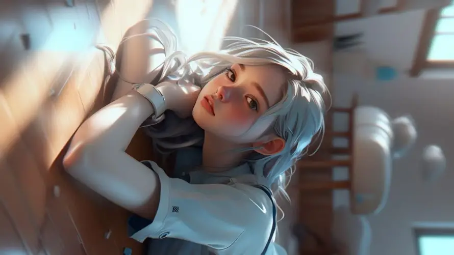 2k偏凉壁纸-躺姿 - 好好好-偏凉少女「哲风壁纸」
