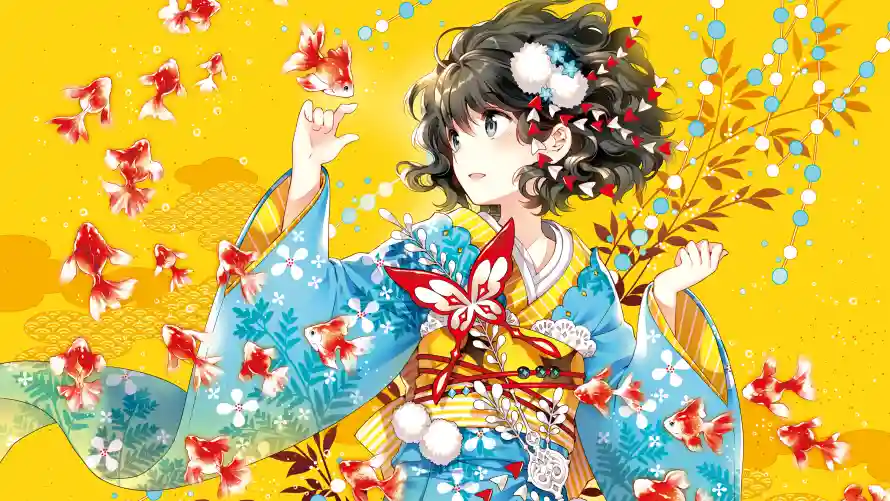 4k动漫壁纸-和风 - 少女-花朵「哲风壁纸」