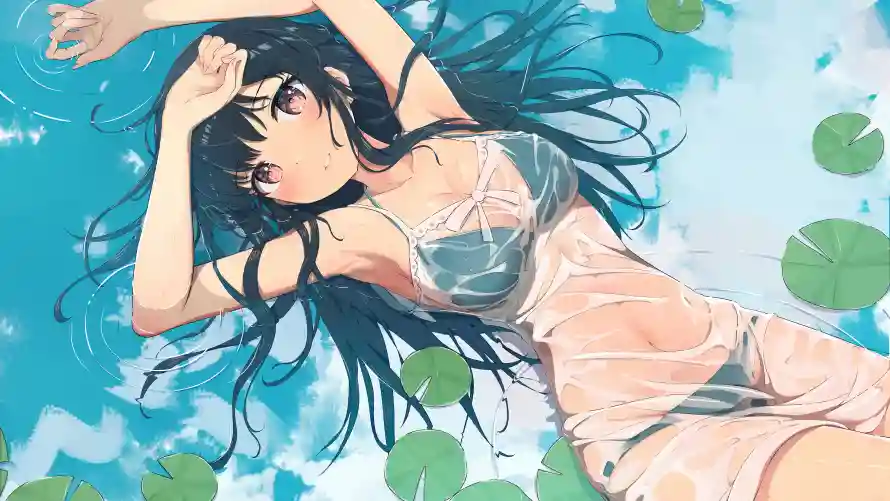 4k动漫壁纸 - 泳装 - 清凉 - 美女「哲风壁纸」