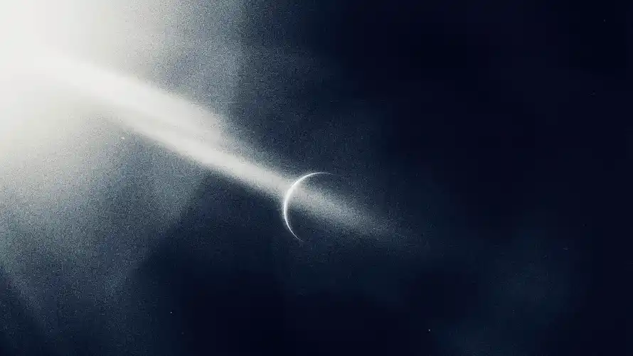 5k光影壁纸-光线 - 夜空-月亮「哲风壁纸」