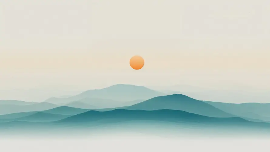4kAI壁纸-创意 - 山水-日出「哲风壁纸」