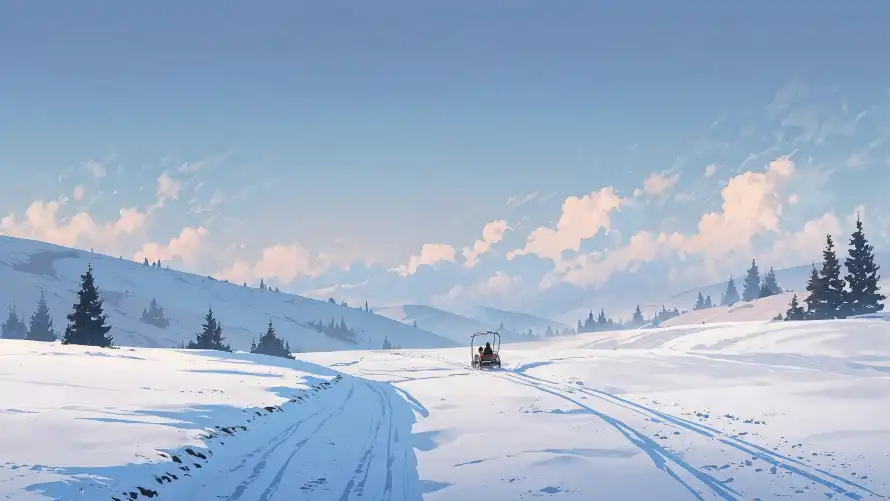 4kAI壁纸-山林 - 雪景-雪野「哲风壁纸」
