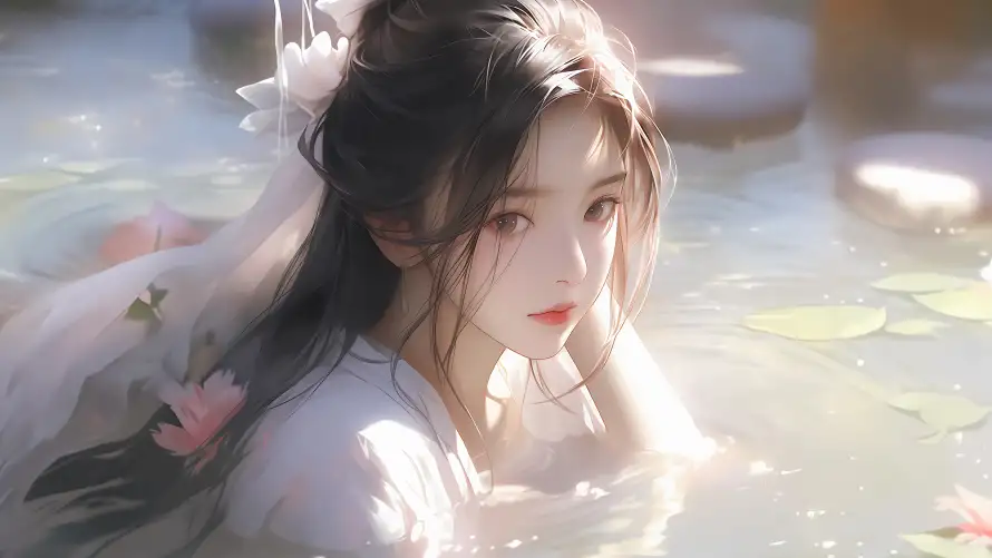 4k动漫壁纸-意境 - 水中-美女「哲风壁纸」 4k动漫壁纸-意境 - 水中-美女「哲风壁纸」
