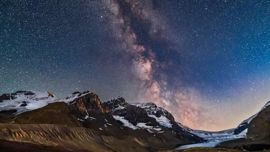 2k山景壁纸-山 - 星空-雪山「哲风壁纸」