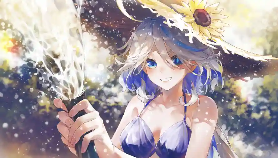 6k原神壁纸-芙宁娜 - 动漫人物-夏日装扮「哲风壁纸」