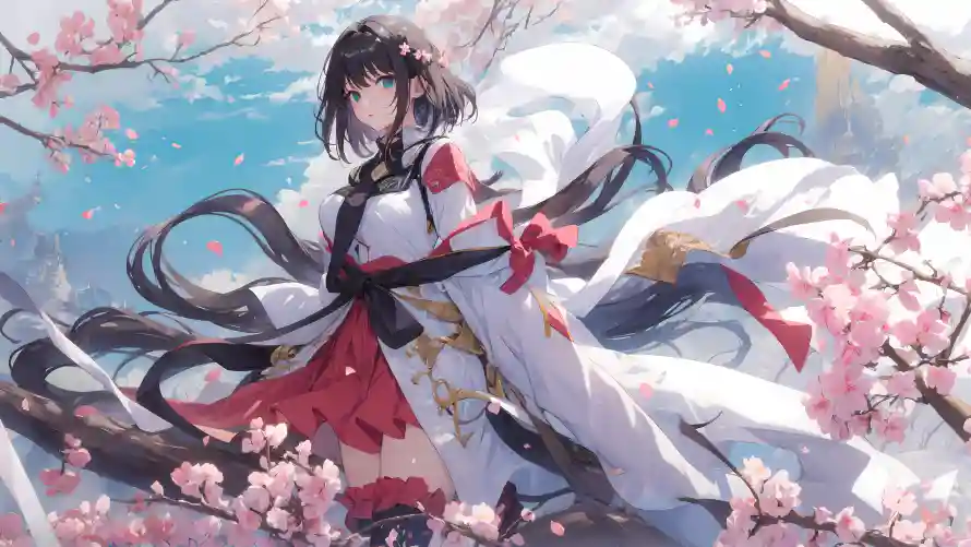 4k动漫壁纸-少女 - 樱花-动漫壁纸「哲风壁纸」