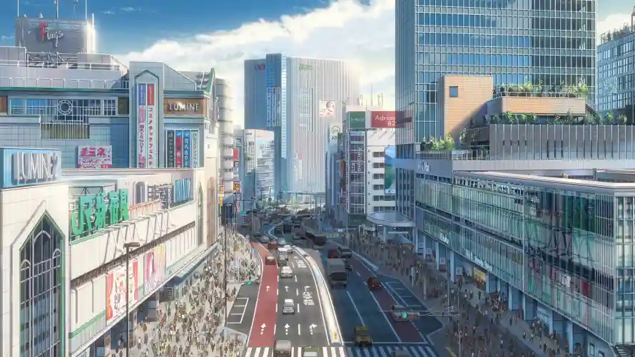 4k动漫壁纸-风景 - 动漫壁纸-城市街道「哲风壁纸」