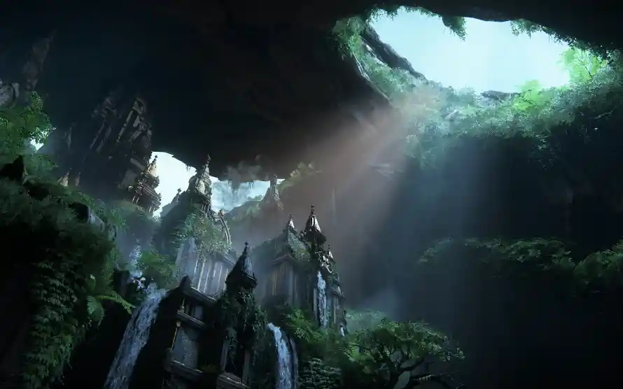 3k神秘壁纸-光影效果 - 古老建筑-奇幻景观「哲风壁纸」