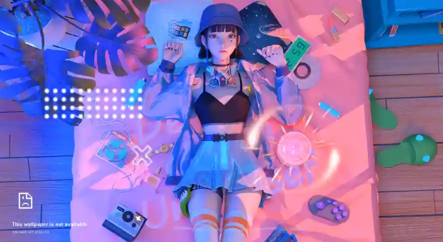 4k室内壁纸-美少女 - 室内场景-梦幻光影「哲风壁纸」