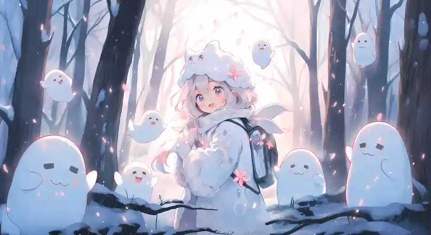 4k动漫壁纸-少女 - 幽灵-背景「哲风壁纸」