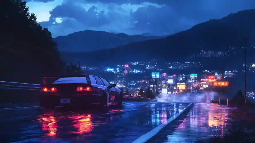 4k公路壁纸-动漫 - 夜景-炫酷「哲风壁纸」